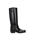 Valentino Garavani – Stivali in Pelle con Rockstud e Harness