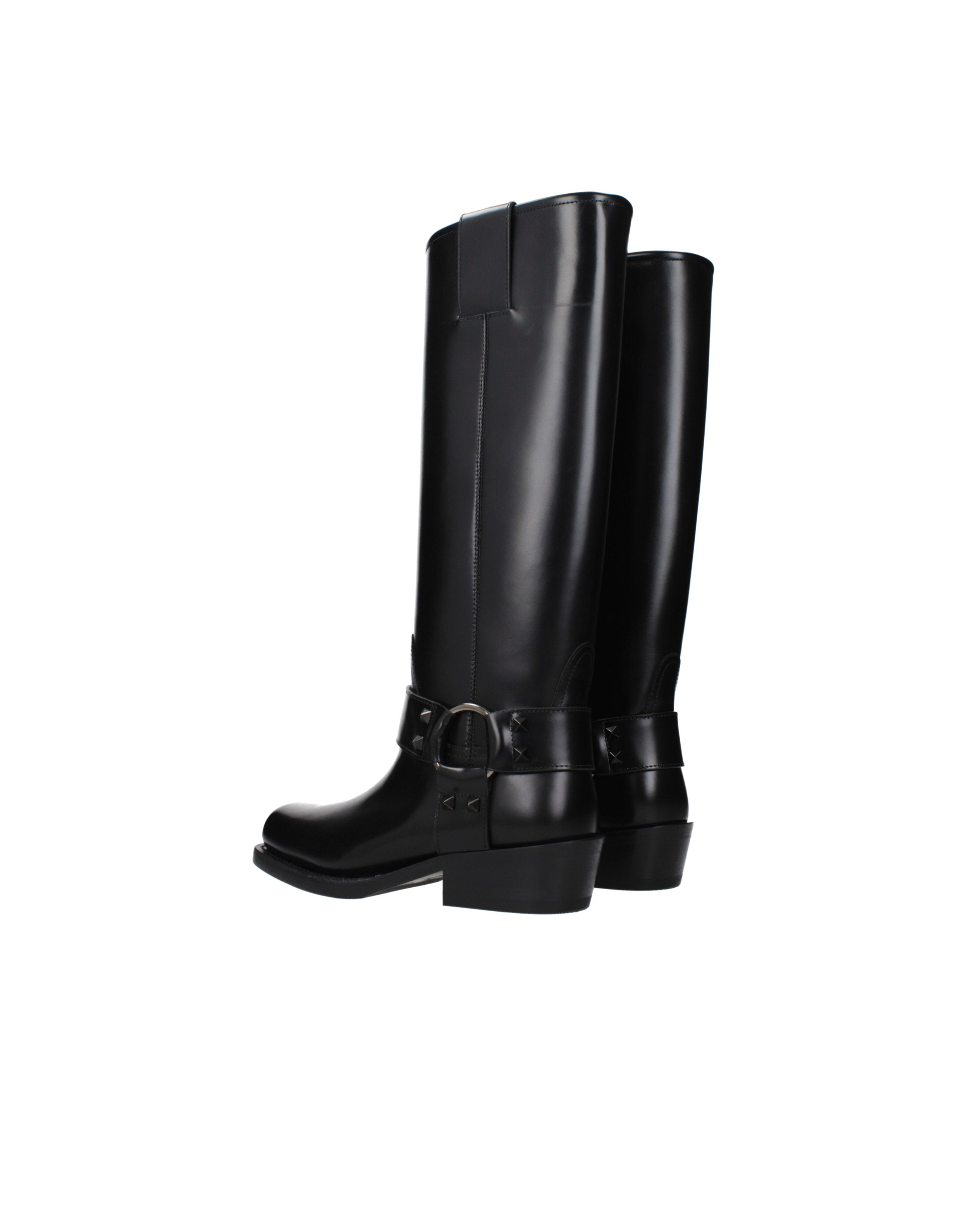Valentino Garavani – Stivali in Pelle con Rockstud e Harness