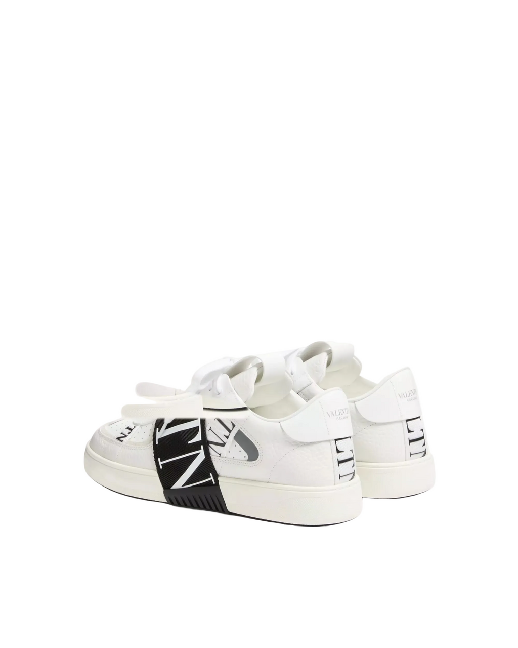 Valentino Garavani - VL7N White Leather Low-Top Sneakers