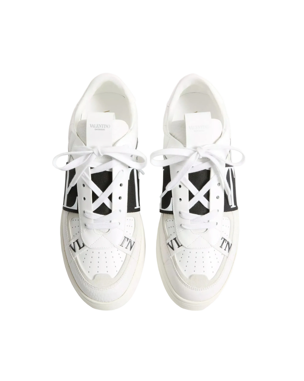 Valentino Garavani - VL7N White Leather Low-Top Sneakers