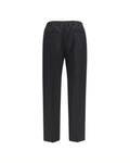 Valentino Garavani VLogo Embroidered Cotton Gabardine Pants Neri