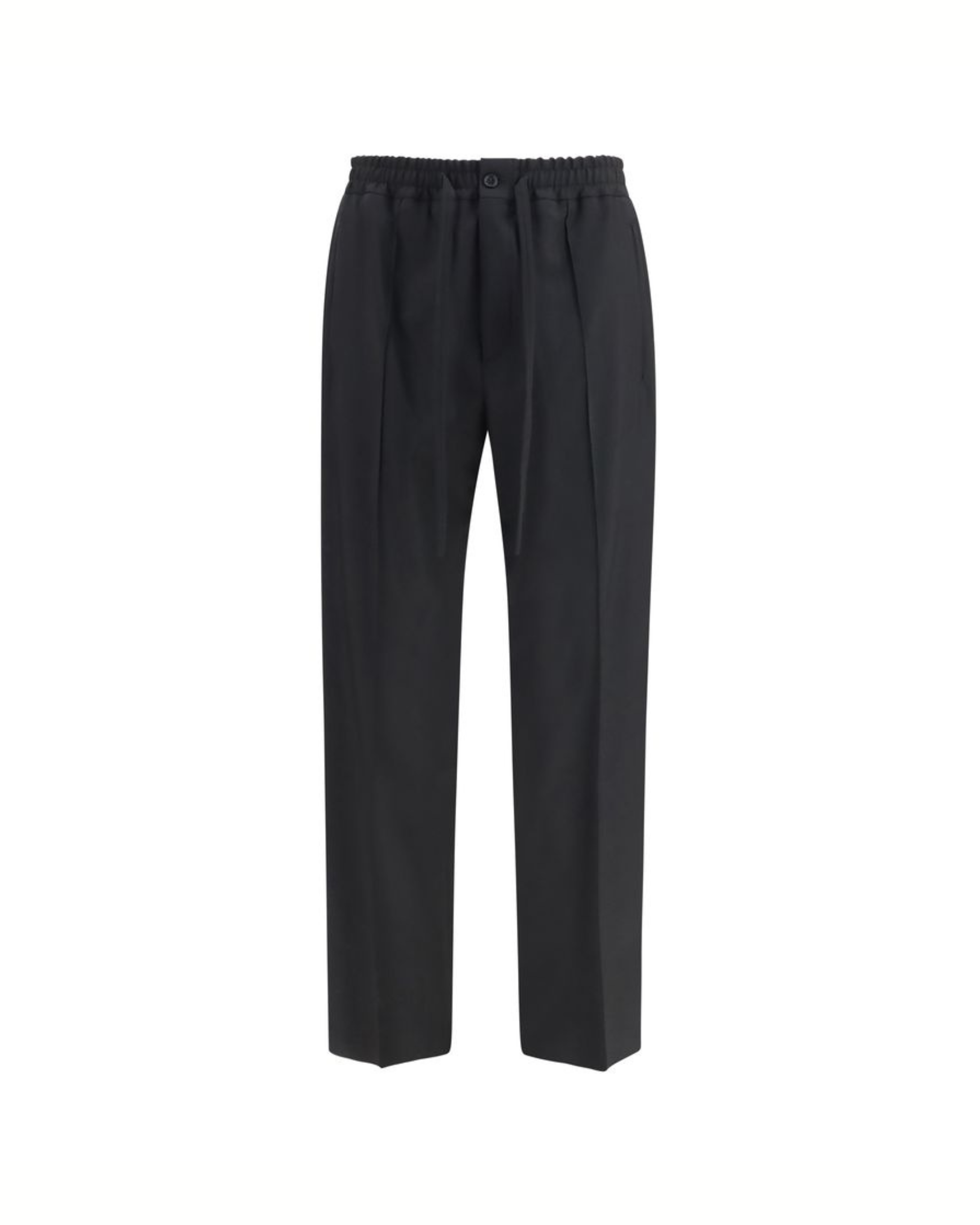 Valentino Garavani VLogo Embroidered Cotton Gabardine Pants Neri