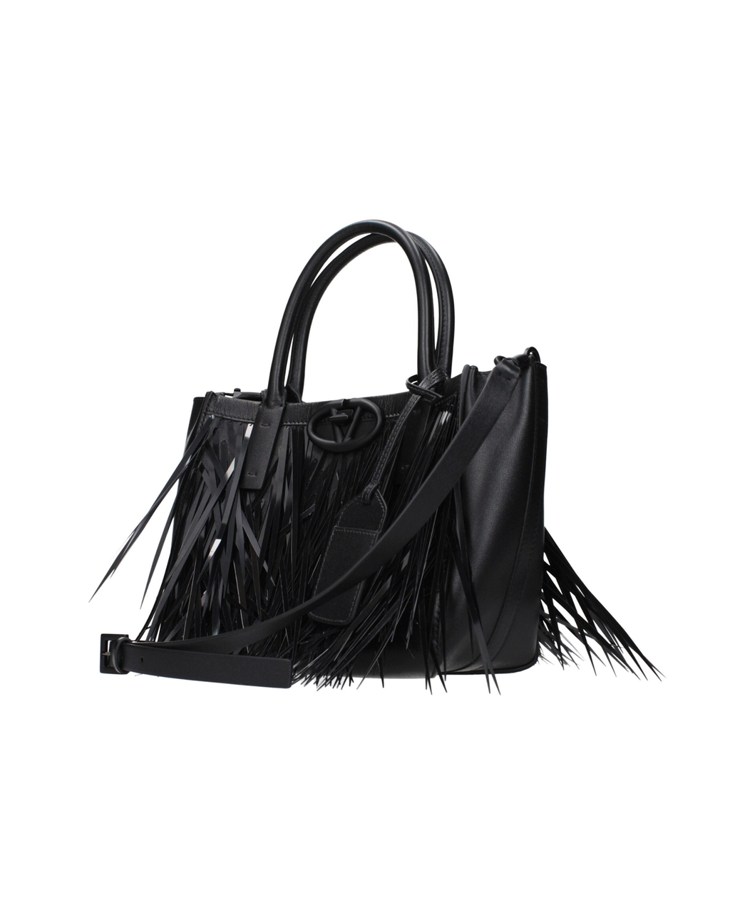 Valentino Garavani – VLogo Fringe Leather Mini Tote Bag