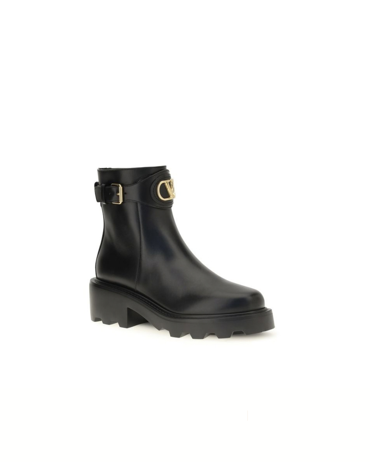 Valentino Garavani VLogo Signature Ankle Boots Neri in Pelle