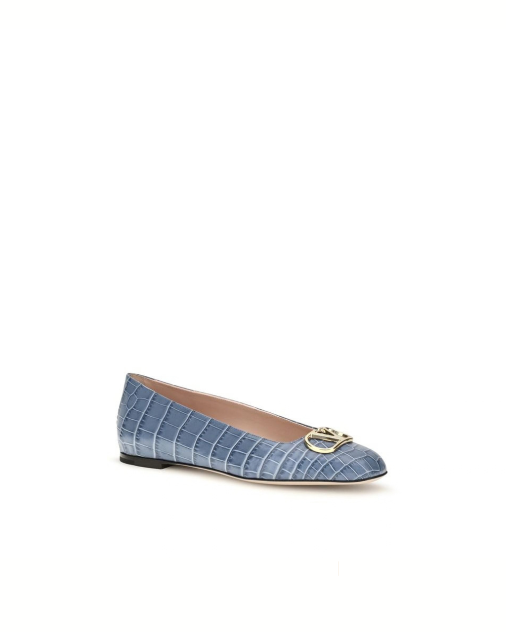 Blue Calf Leather Bos Taurus Ballet Flats