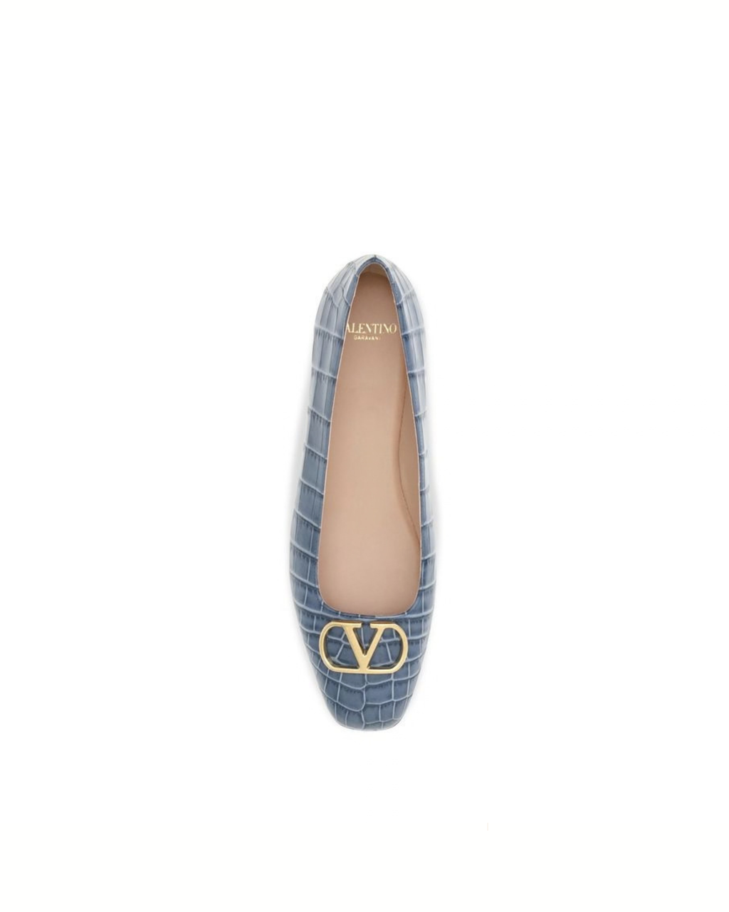 Blue Calf Leather Bos Taurus Ballet Flats