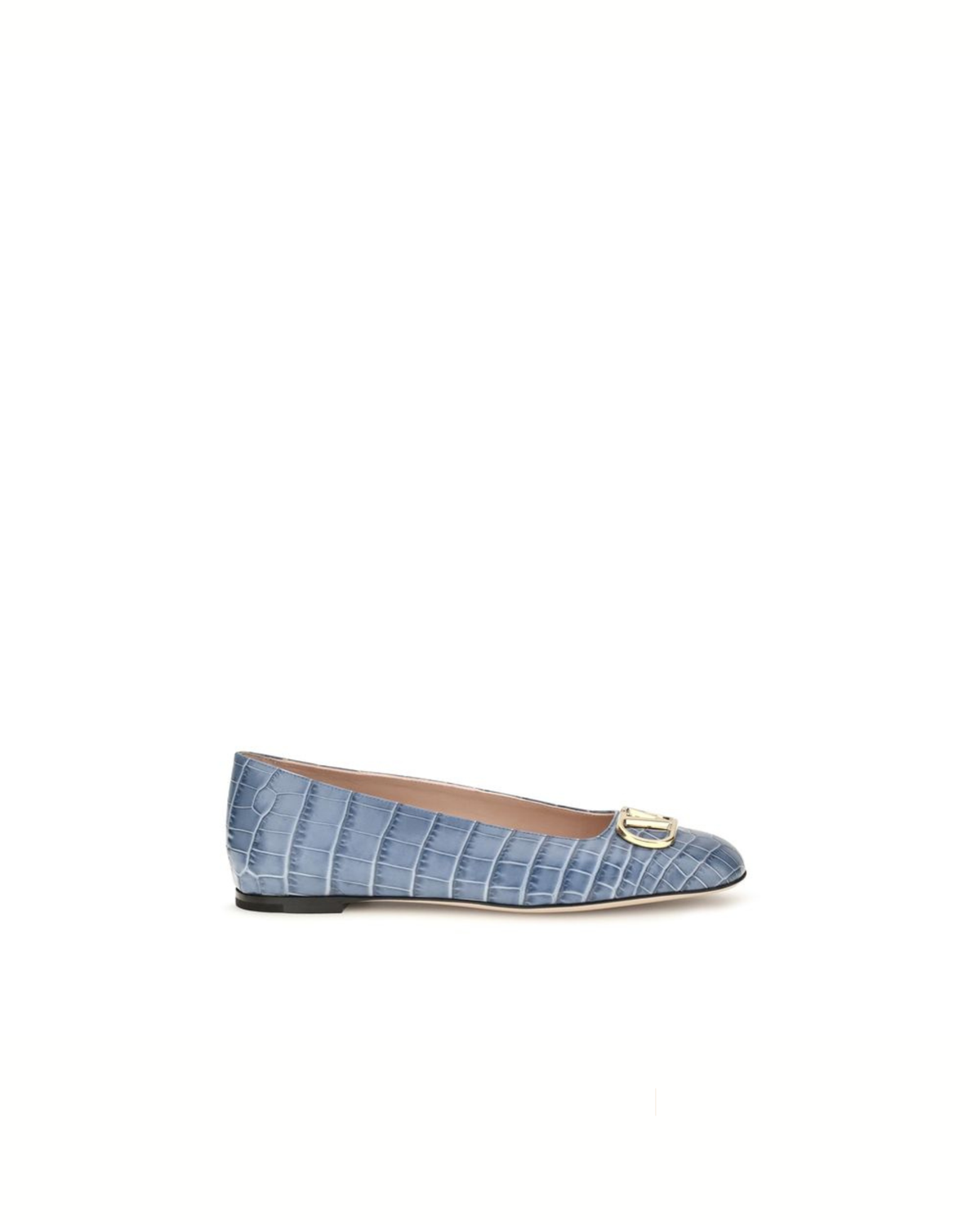 Blue Calf Leather Bos Taurus Ballet Flats