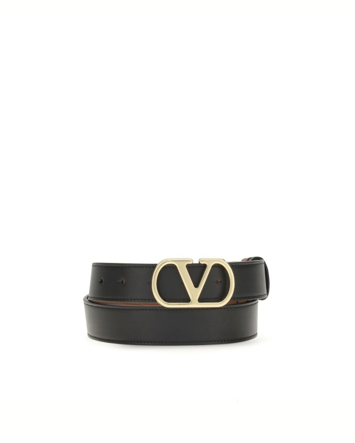 Valentino Garavani VLogo Signature Cintura Reversibile Nera 30 mm