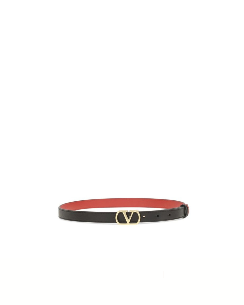 Valentino Garavani - VLogo Signature Cintura Reversibile in Pelle Nera