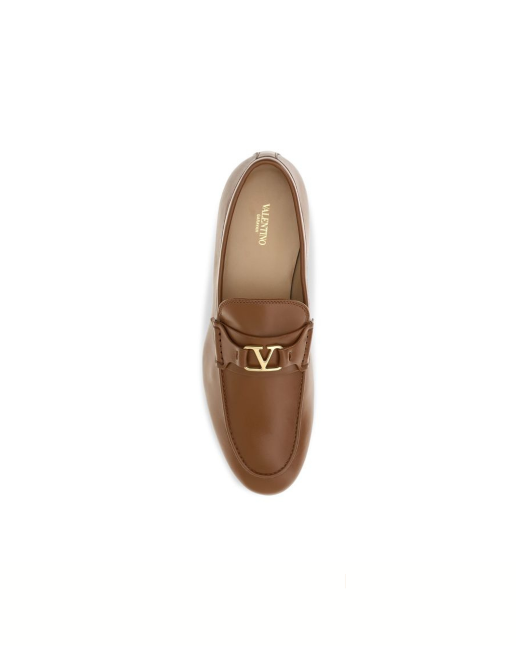 Valentino Garavani VLogo Signature Loafers in Nappa Marrone