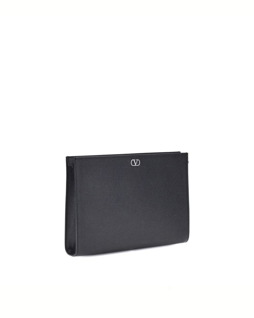 Valentino Garavani VLogo Signature Pouch in Pelle Nera
