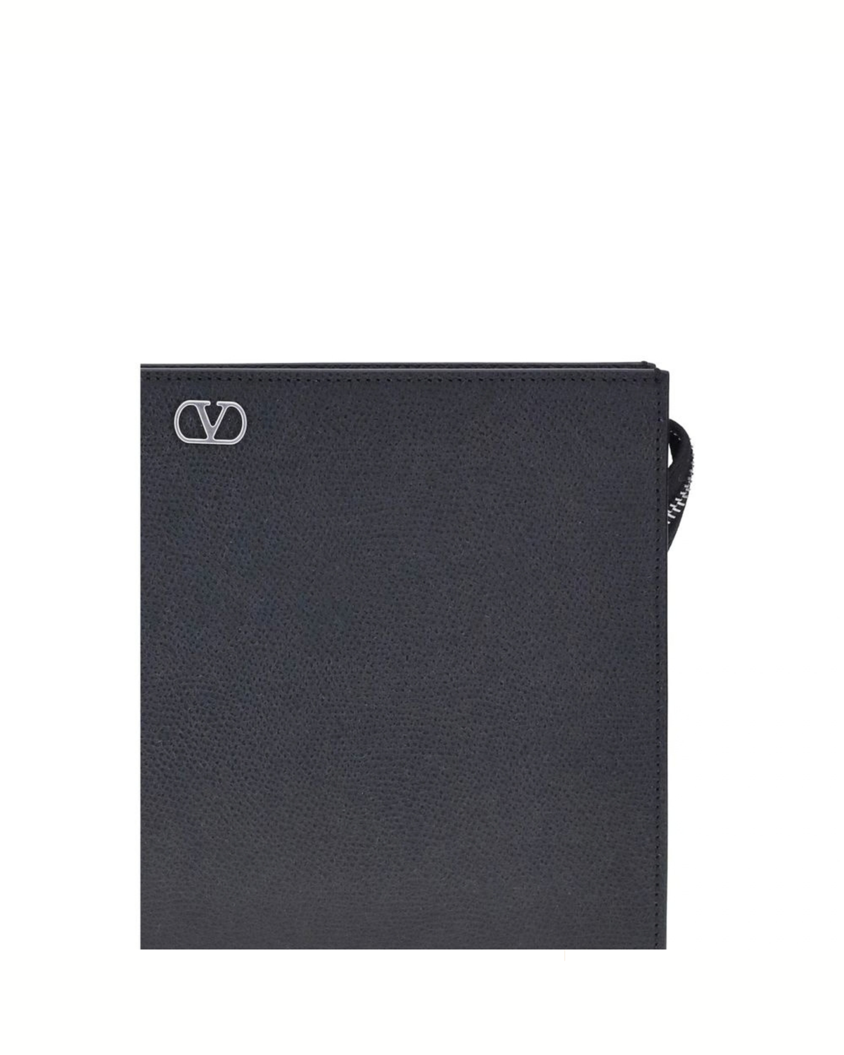 Valentino Garavani VLogo Signature Pouch in Pelle Nera