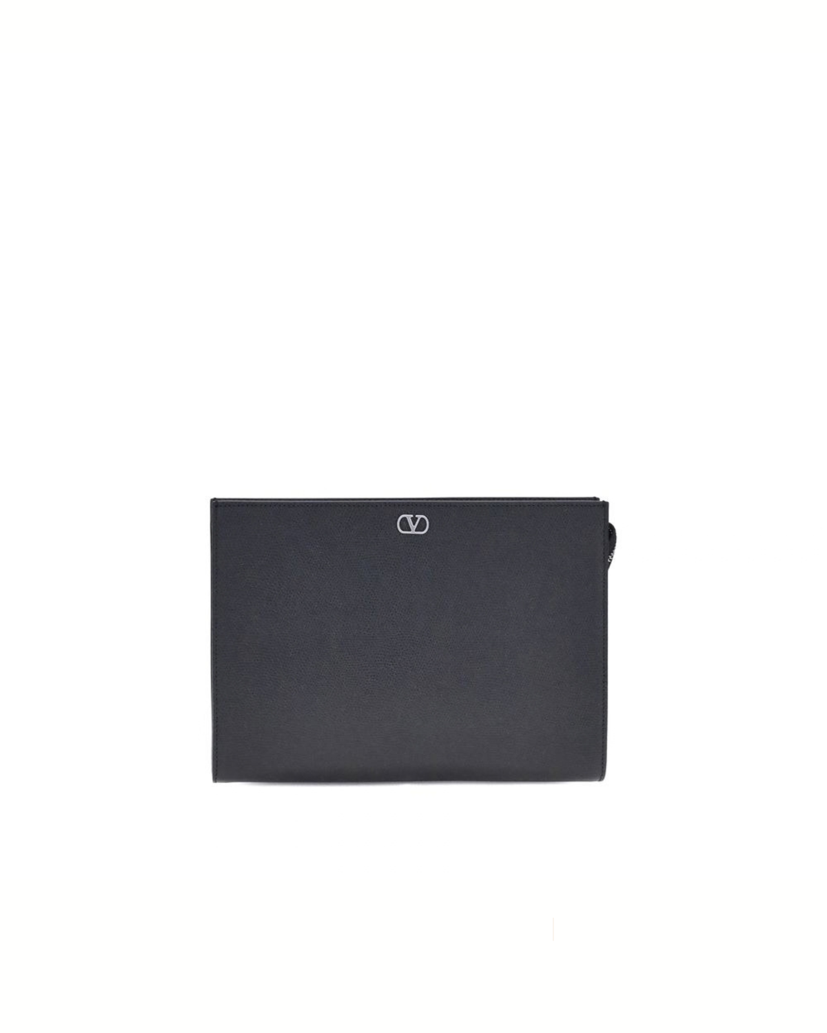 Valentino Garavani VLogo Signature Pouch in Pelle Nera