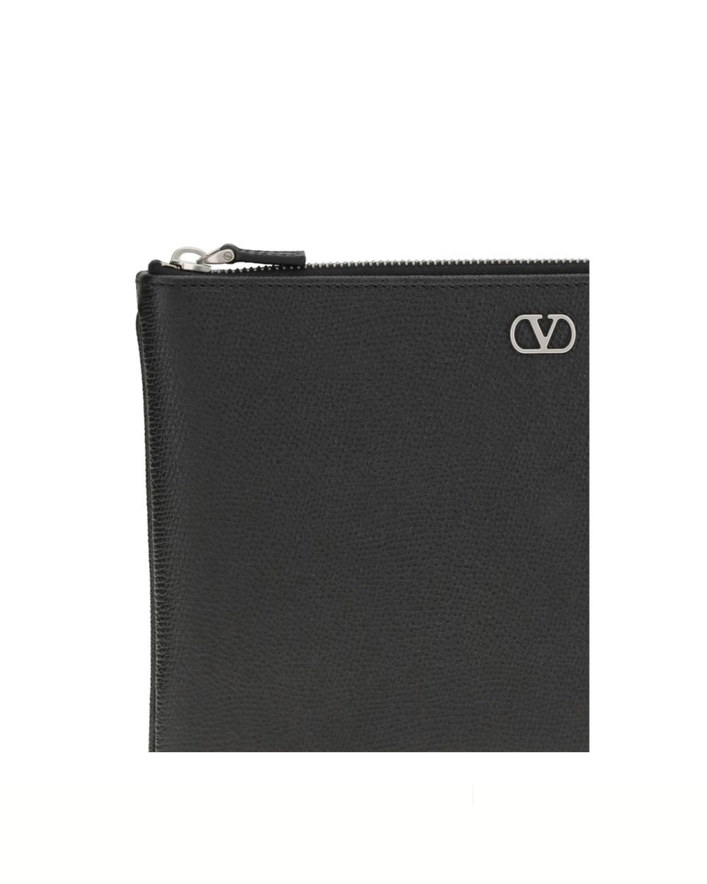 Valentino Garavani VLogo Signature Pouch in Pelle Nera