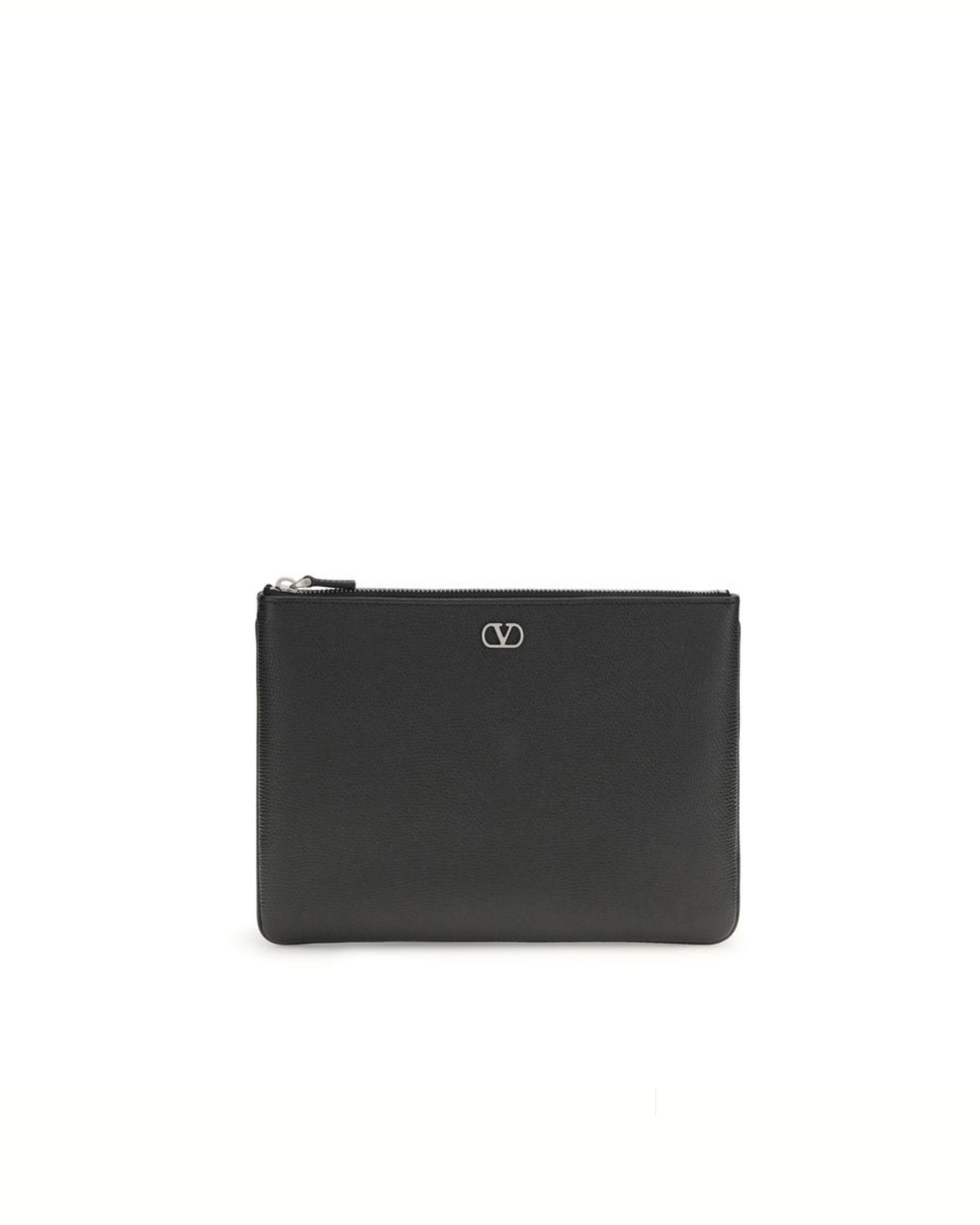 Valentino Garavani VLogo Signature Pouch in Pelle Nera