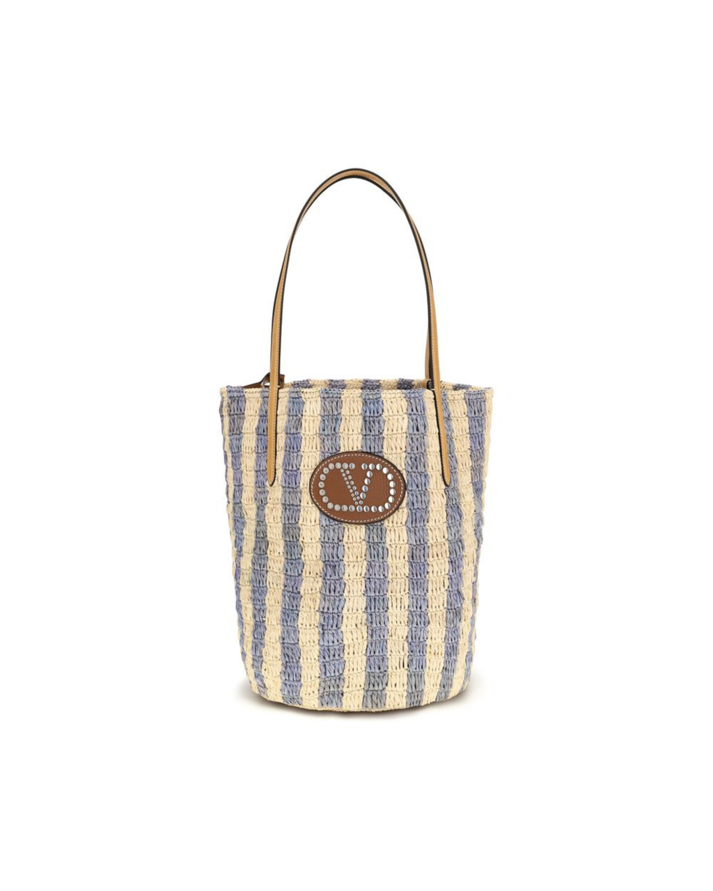 Valentino Garavani – Bucket Bag in Raffia a Righe