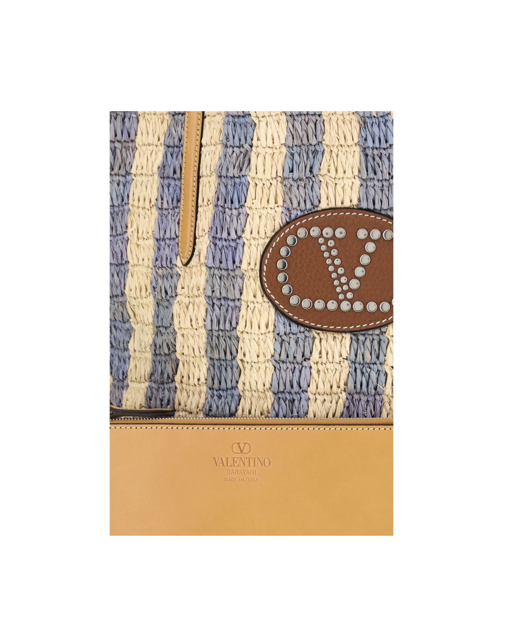 Valentino Garavani – Bucket Bag in Raffia a Righe