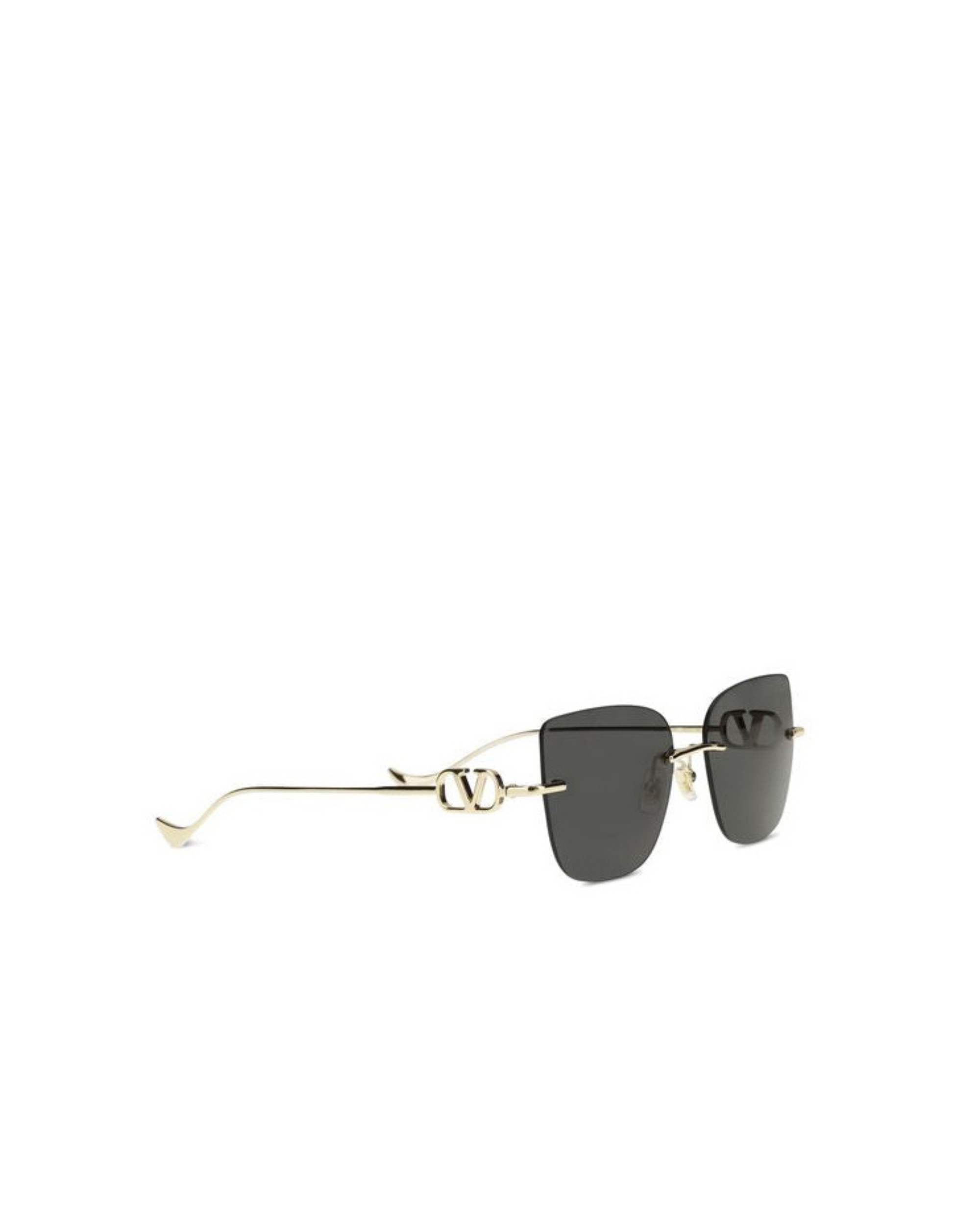 Valentino Garavani – Occhiali da Sole Geometric Metal VLogo Black