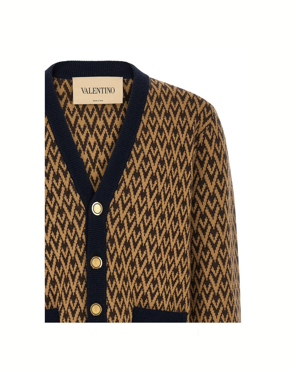 Valentino Toute La V Cashmere Cardigan