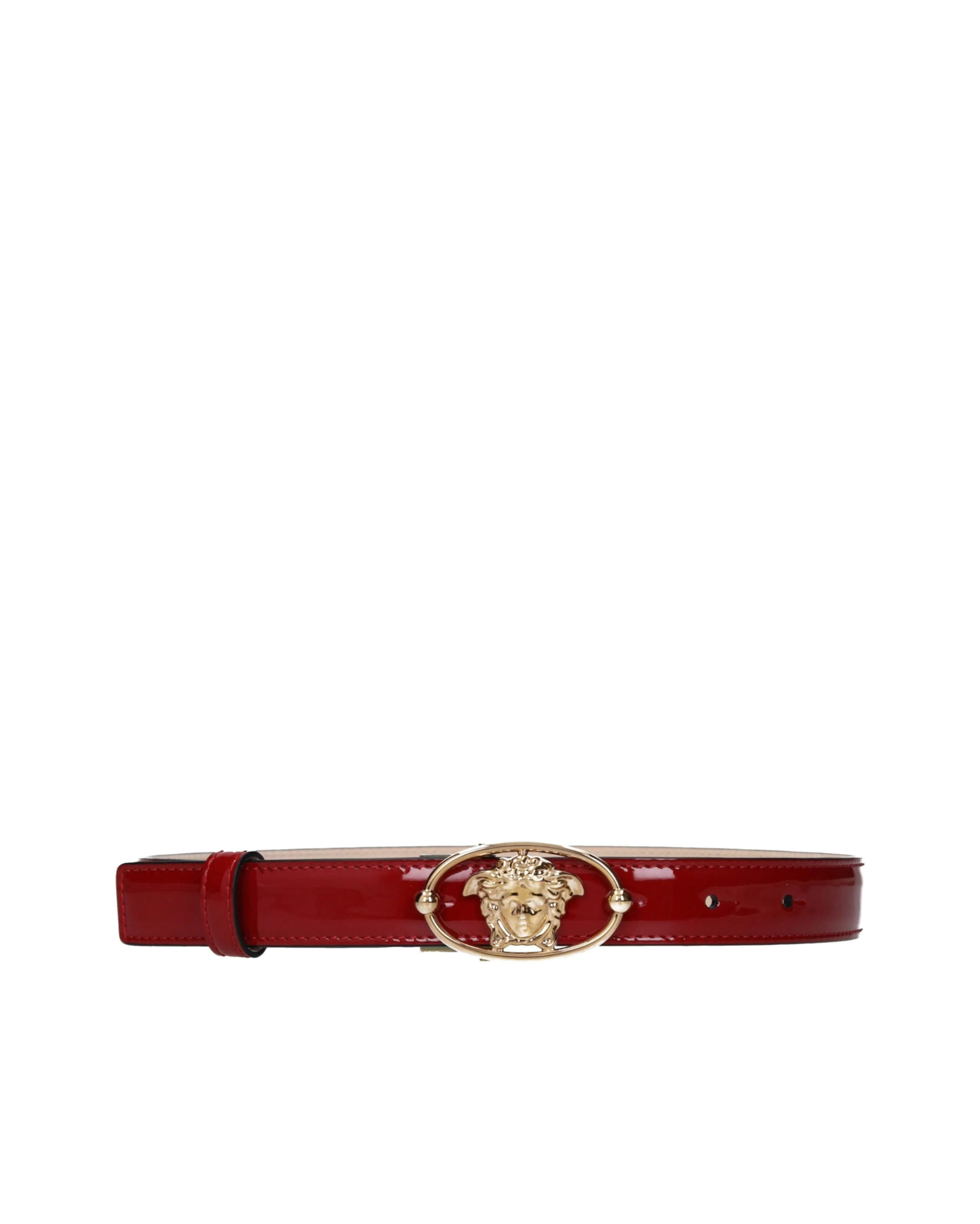 Versace – Medusa Patent Leather Belt Red