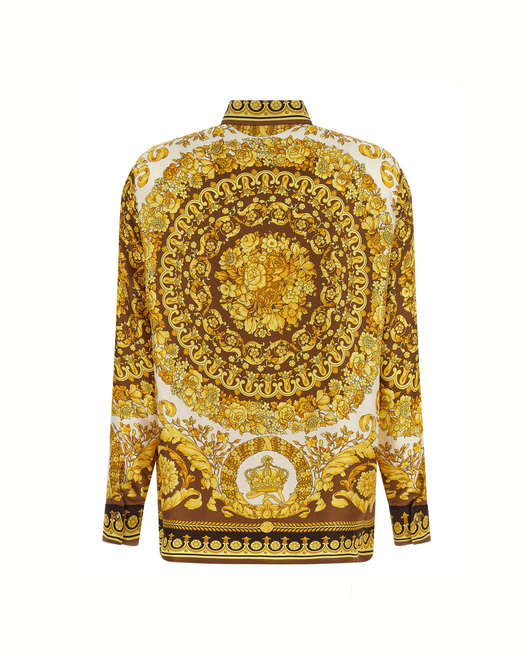Versace – Barocco Silk Twill Shirt Gold
