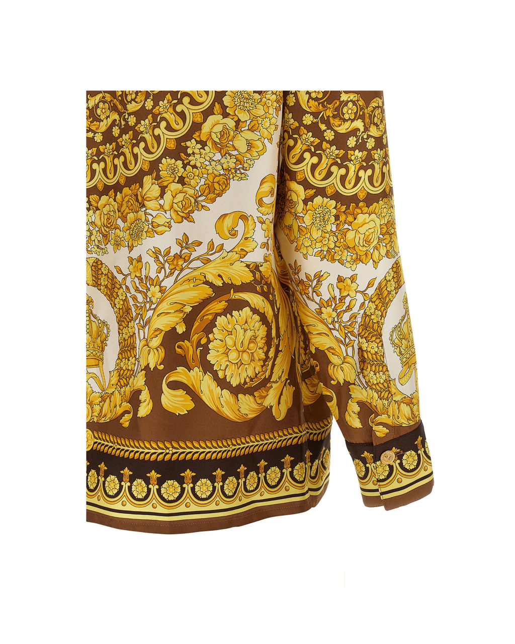 Versace – Barocco Silk Twill Shirt Gold