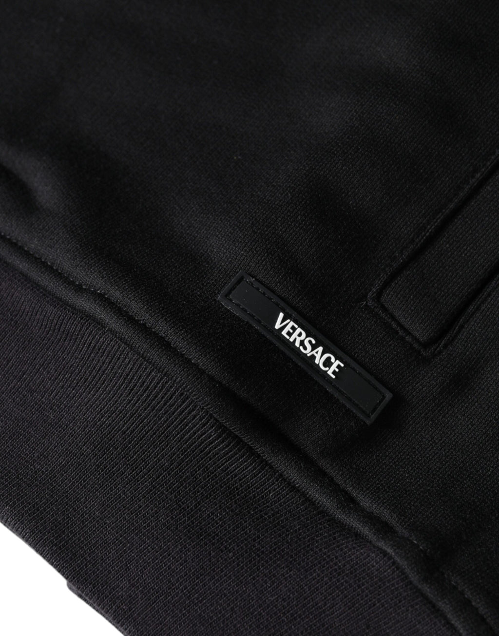 Versace – Baroque Print Full Zip Hoodie Black & Gold