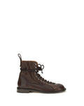 Versace – Billy Leather Ankle Boots Brown