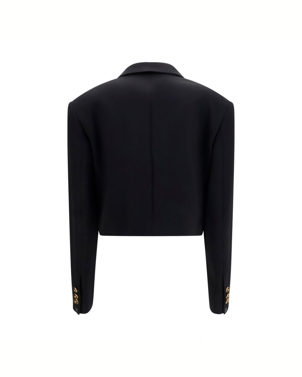 Versace – Blazer Crop in Lana Merino con Dettagli Medusa