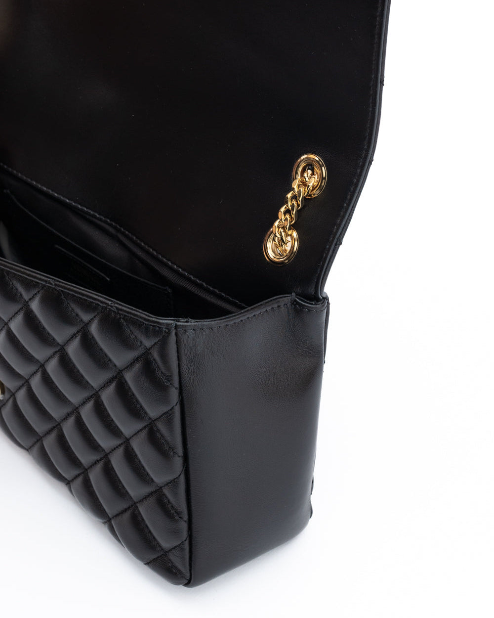 Versace – Quilted Lambskin Chain Shoulder Bag Black Medusa