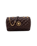 Versace – Quilted Lambskin Chain Shoulder Bag Brown Medusa