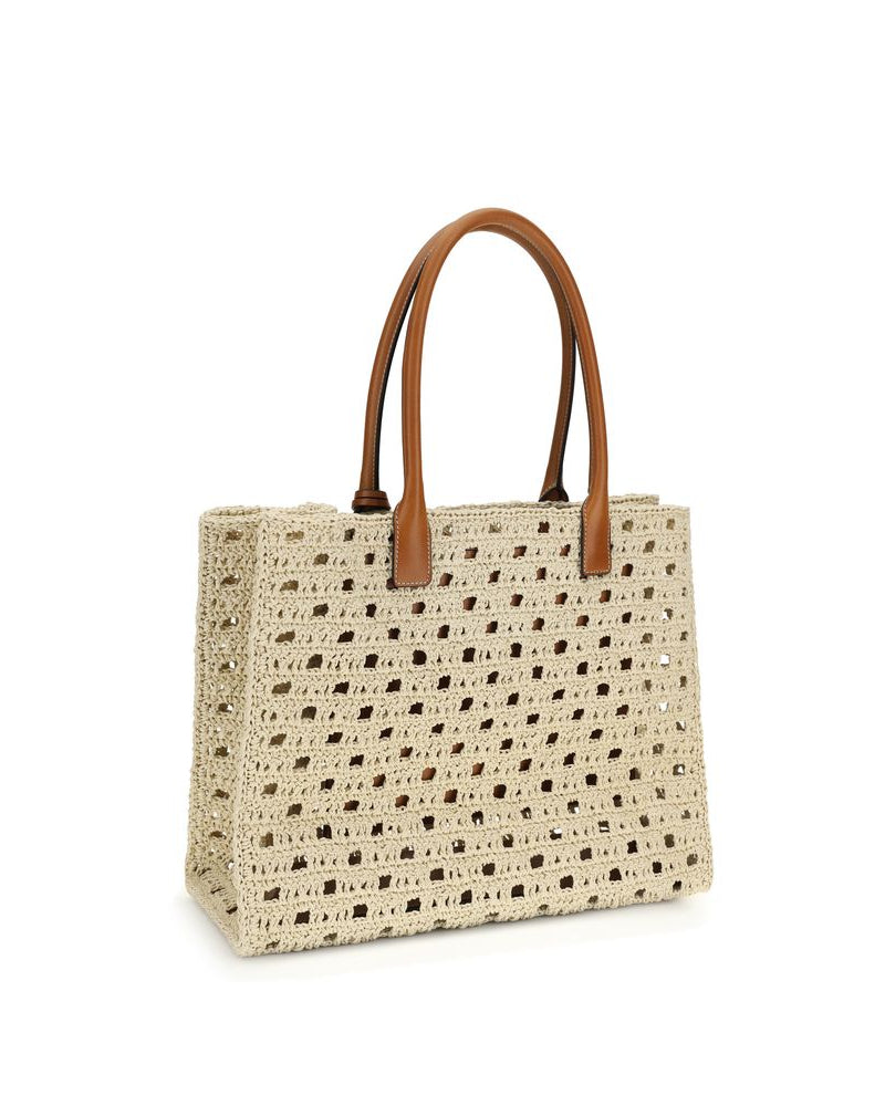 Versace – Crochet Tote Bag with Medusa Plaque