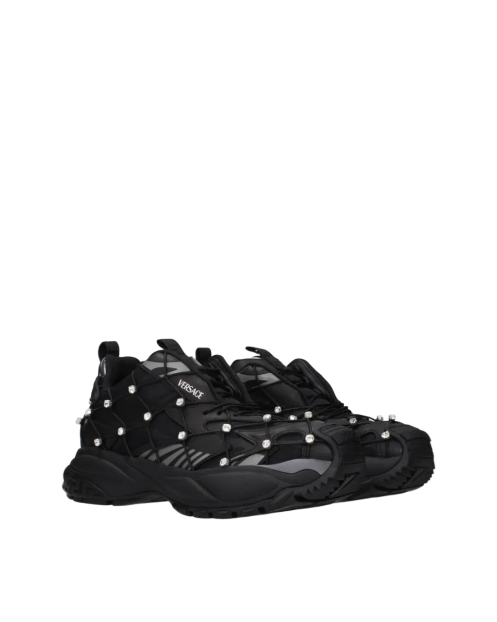 Versace – Crystal Embellished Sneakers Black