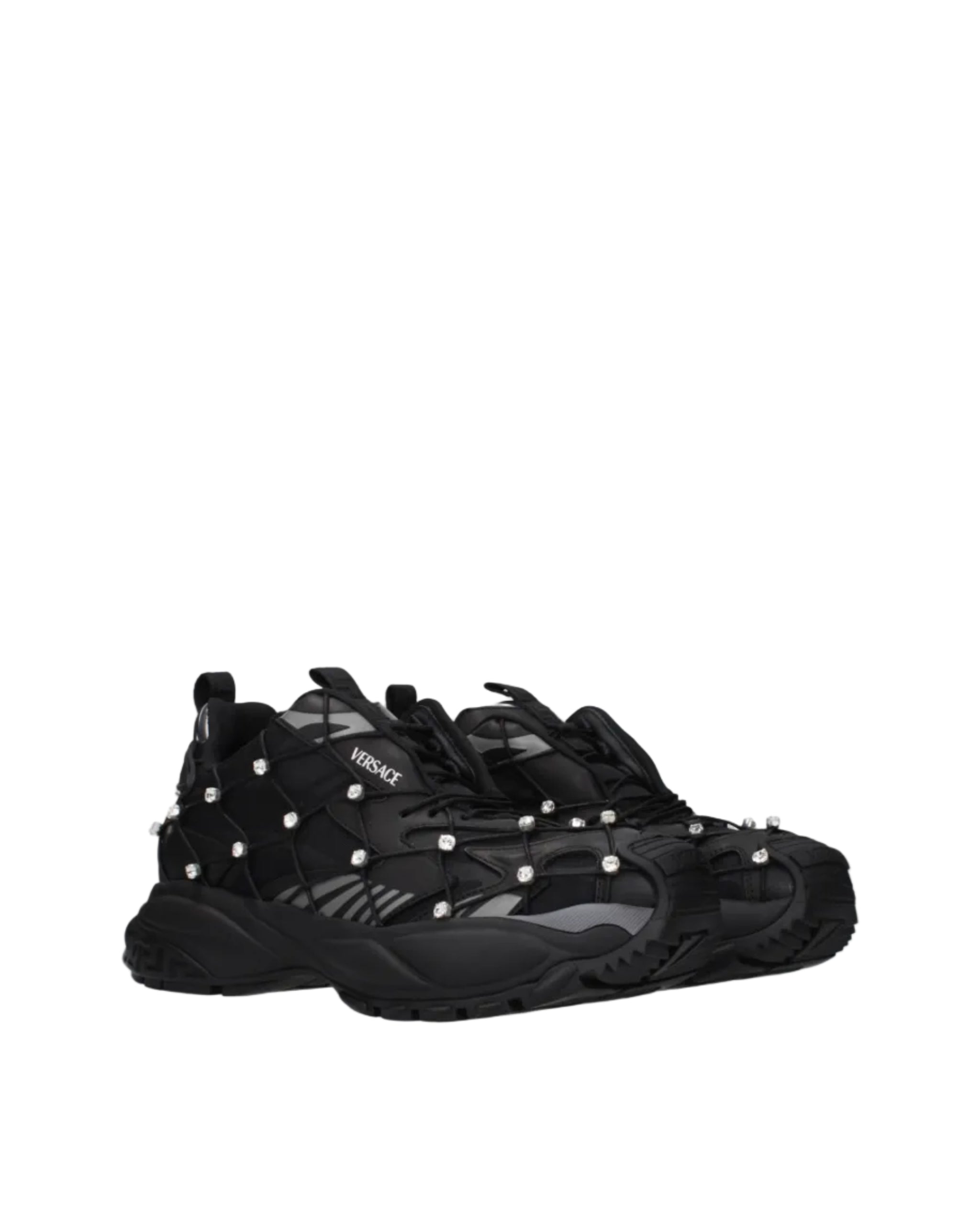Versace – Crystal Embellished Sneakers Black