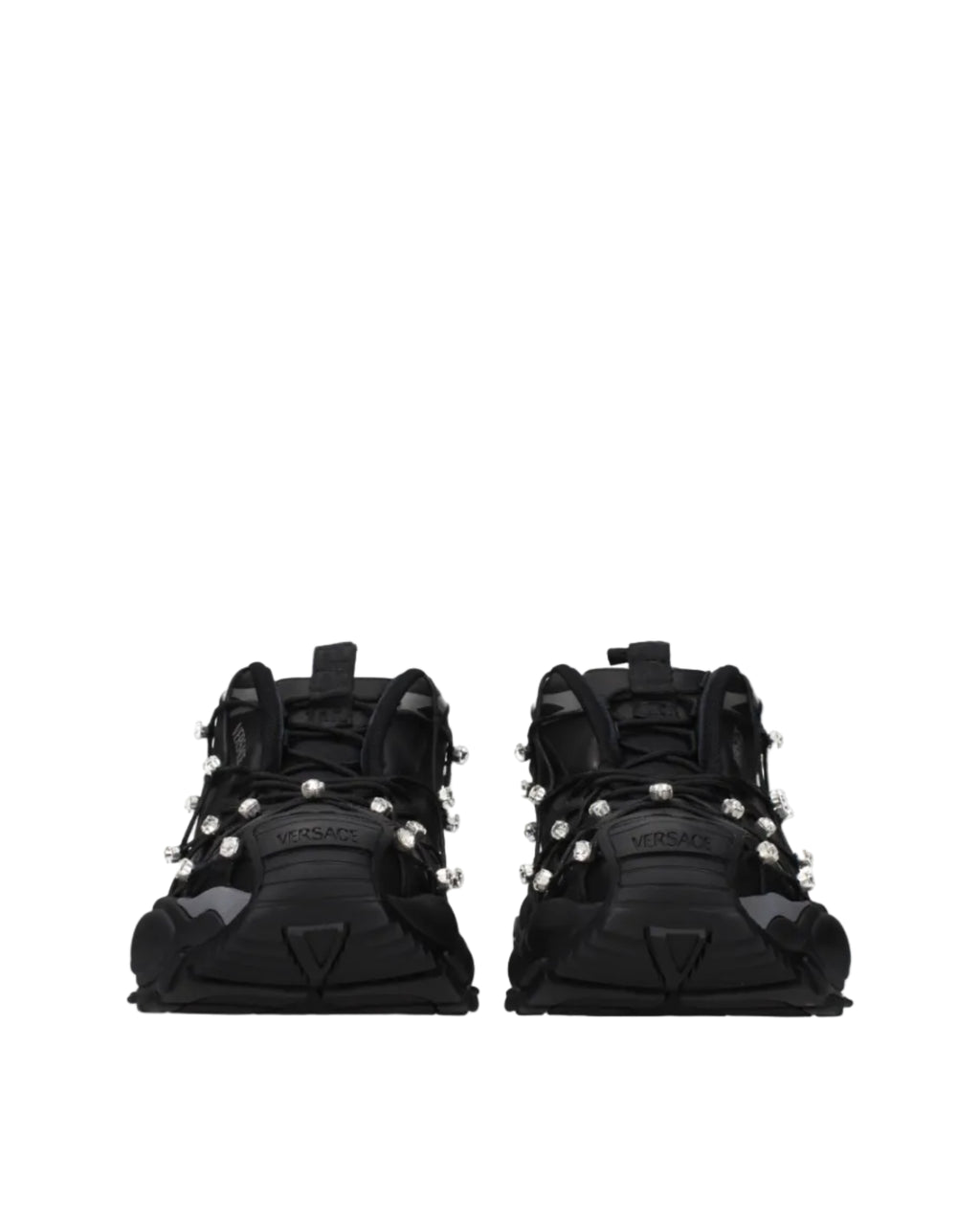 Versace – Crystal Rhinestone Sneakers Black