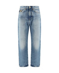 Versace – Distressed Light Stone Wash Jeans with Medusa Biggie Detail