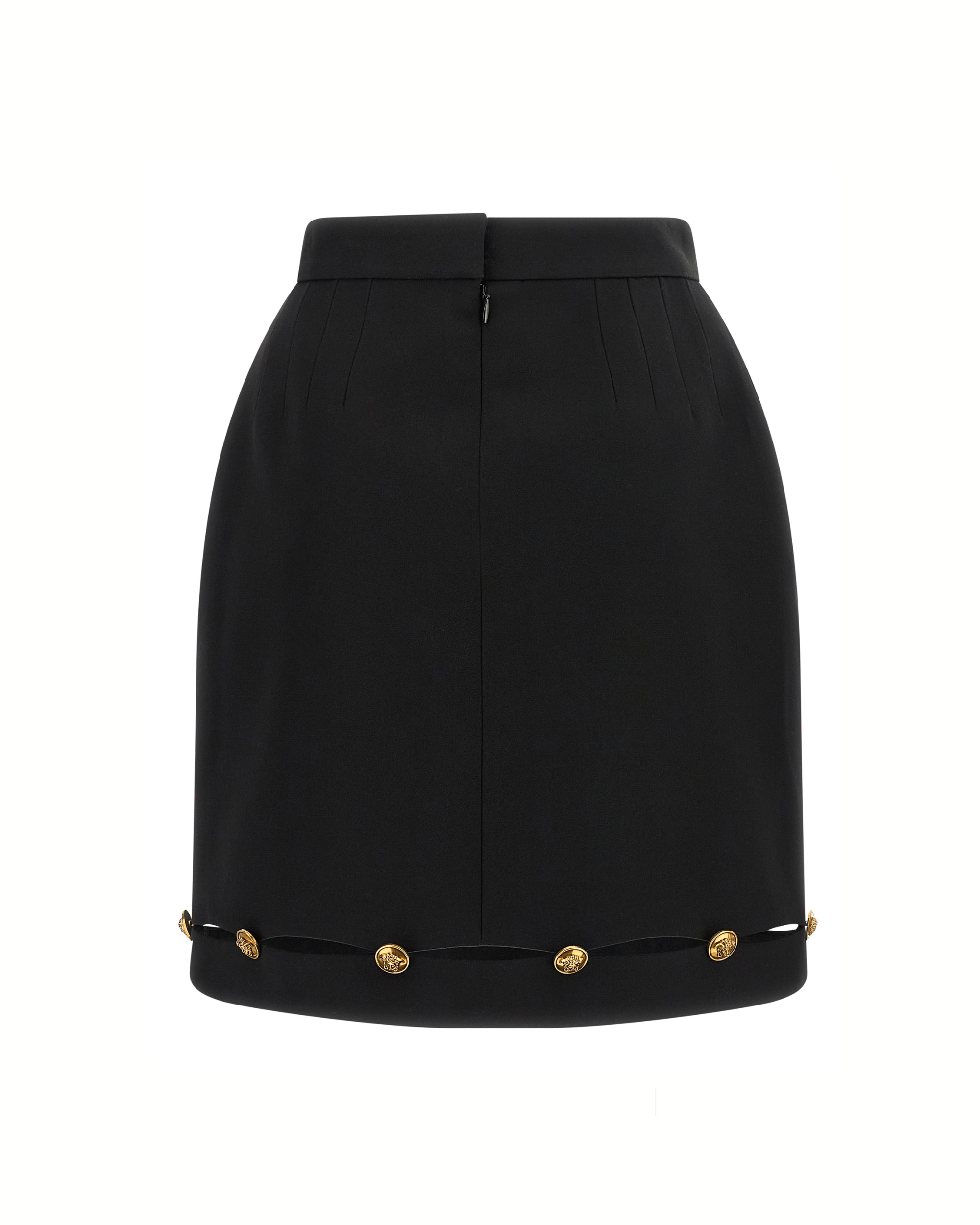Versace Grain de Poudre Medusa Cut-Out Mini Skirt