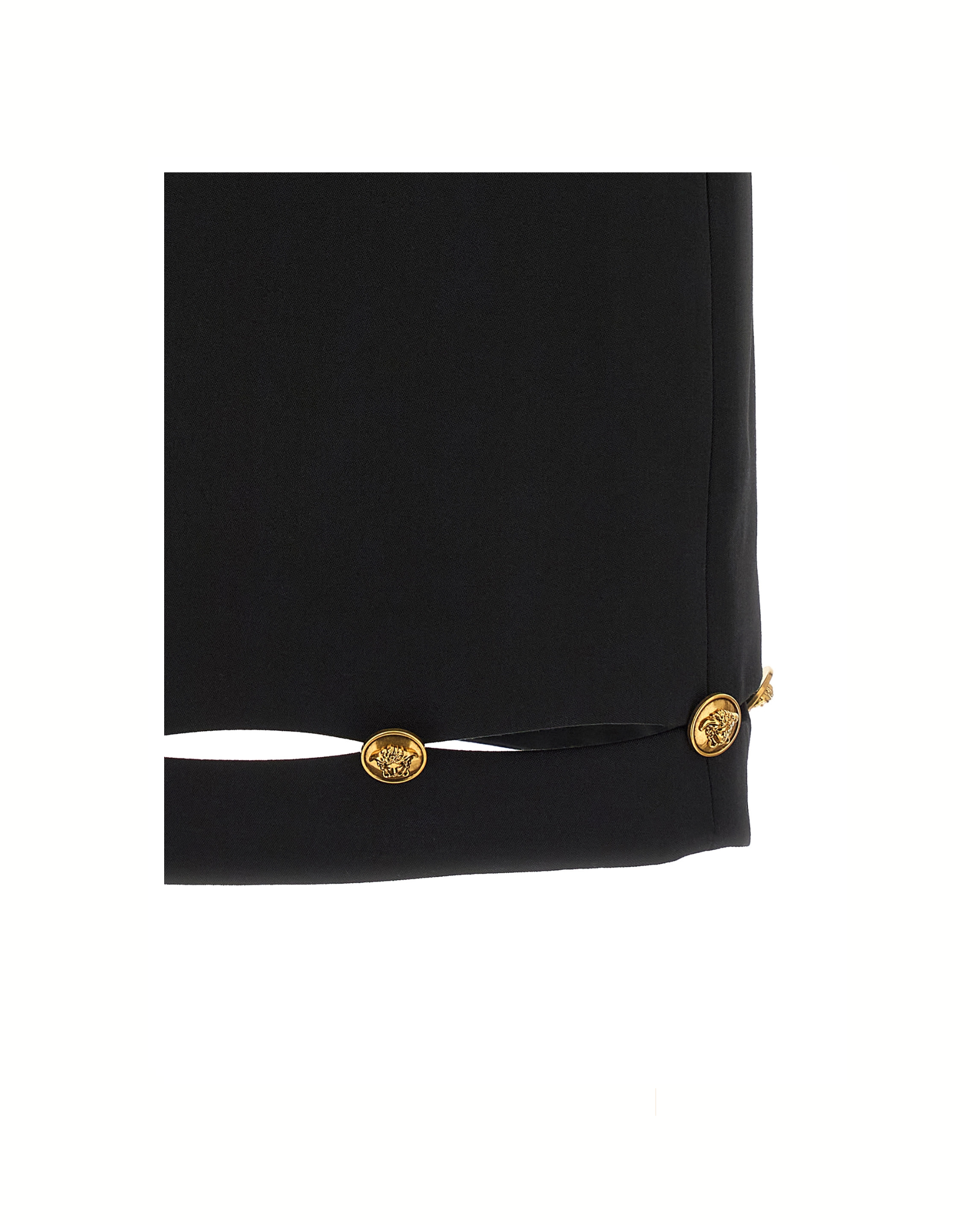 Versace Grain de Poudre Medusa Cut-Out Mini Skirt