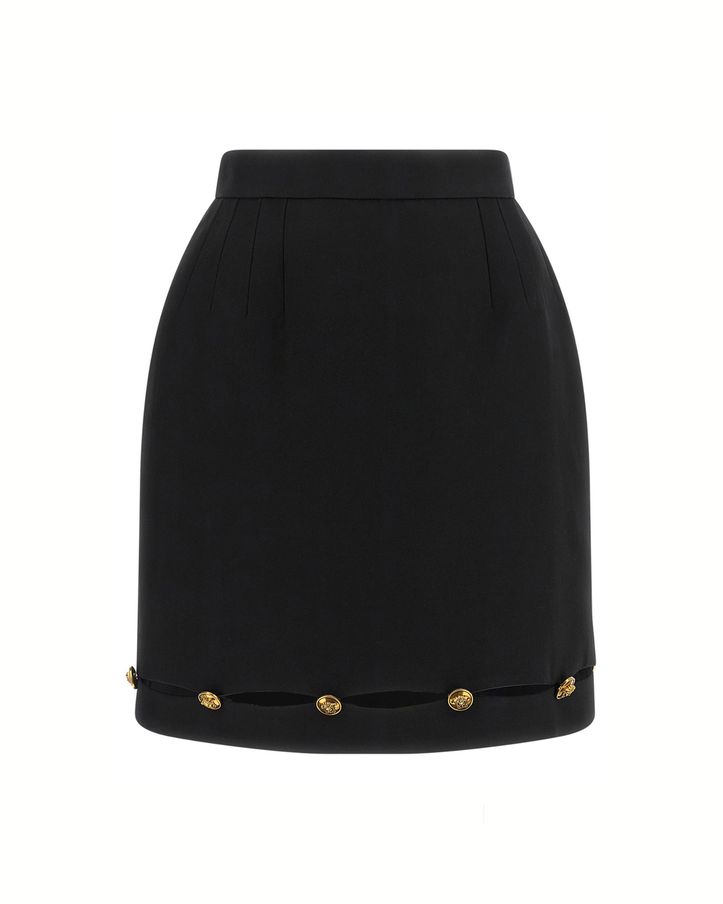 Versace Grain de Poudre Medusa Cut-Out Mini Skirt