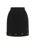 Versace Grain de Poudre Medusa Cut-Out Mini Skirt
