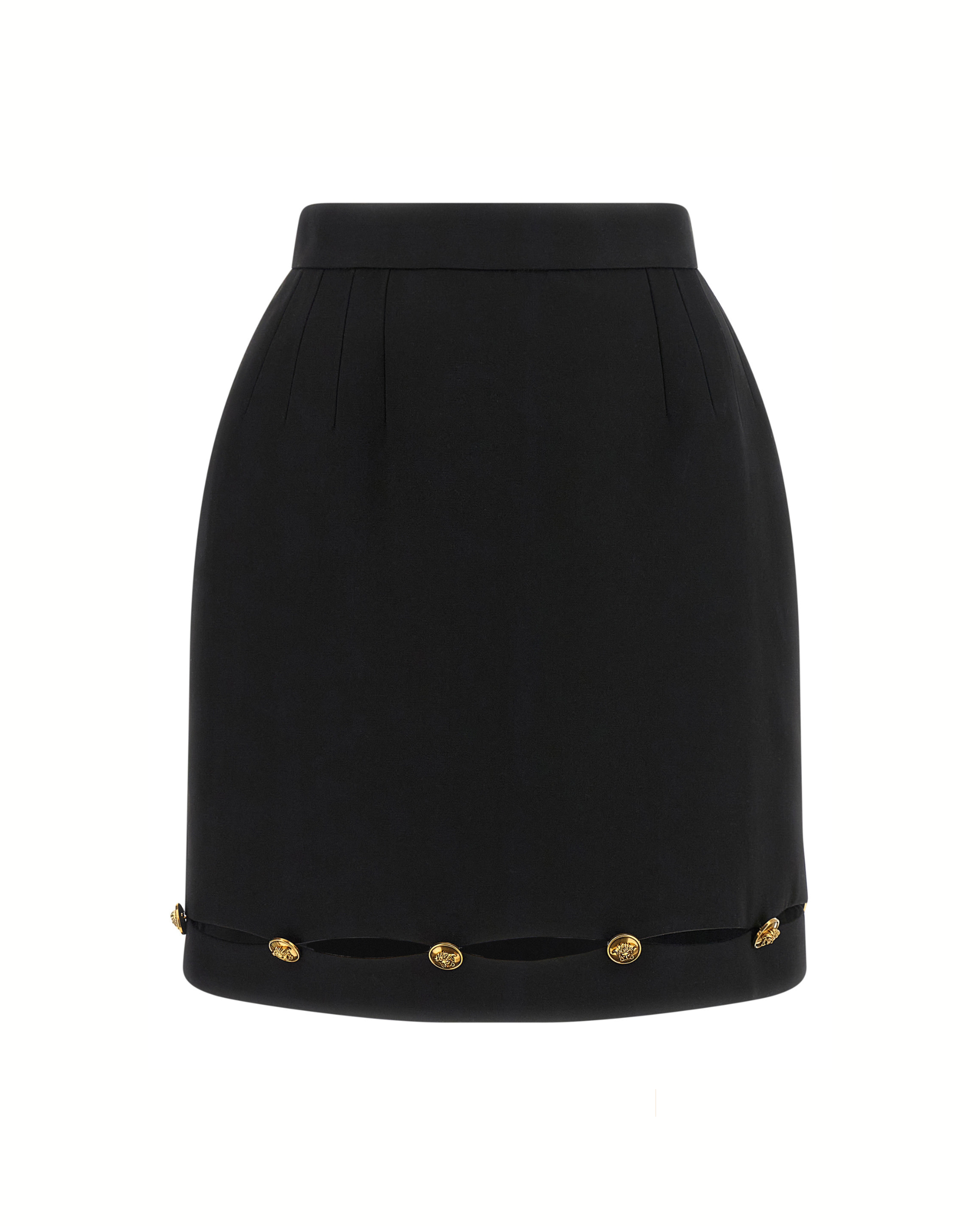 Versace Grain de Poudre Medusa Cut-Out Mini Skirt