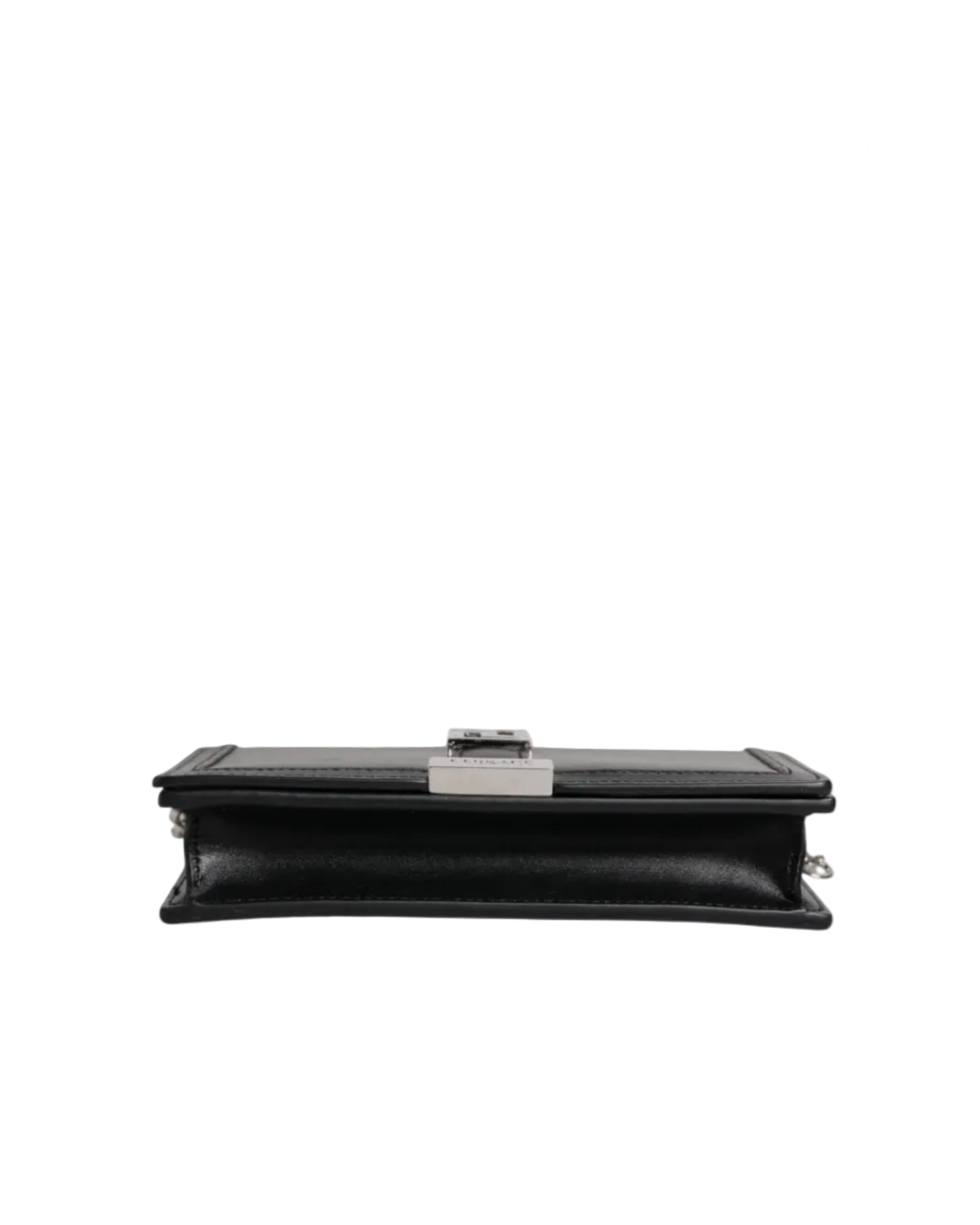 Versace – Greca Chain Leather Crossbody Bag Black