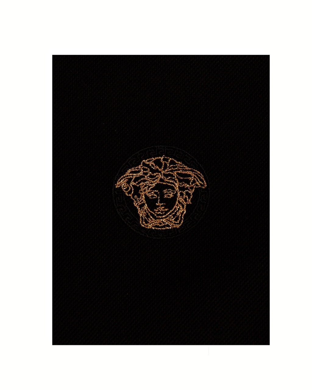 Versace – Greca Collar Polo Shirt Black