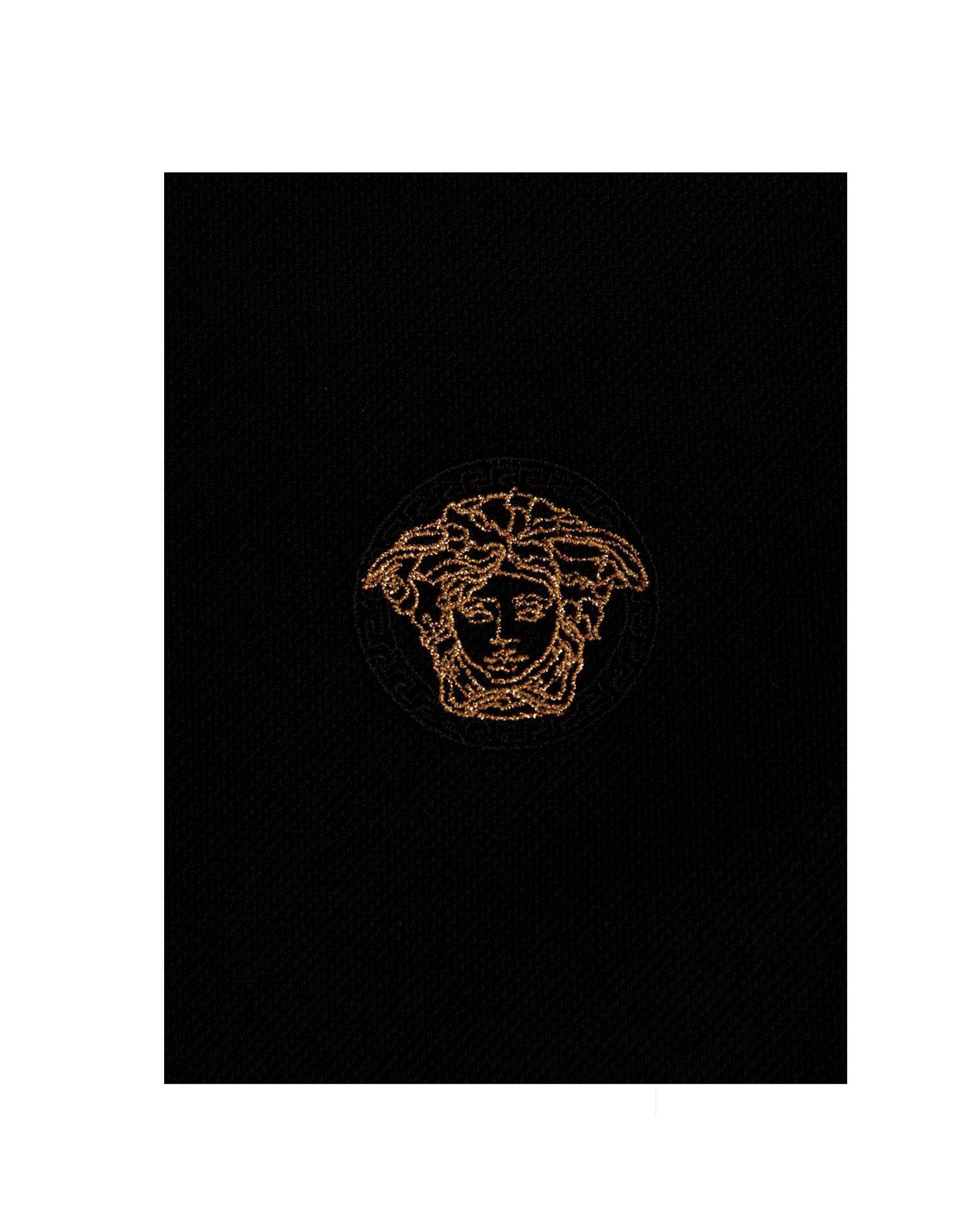 Versace – Greca Collar Polo Shirt Black