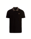 Versace – Greca Collar Polo Shirt Black