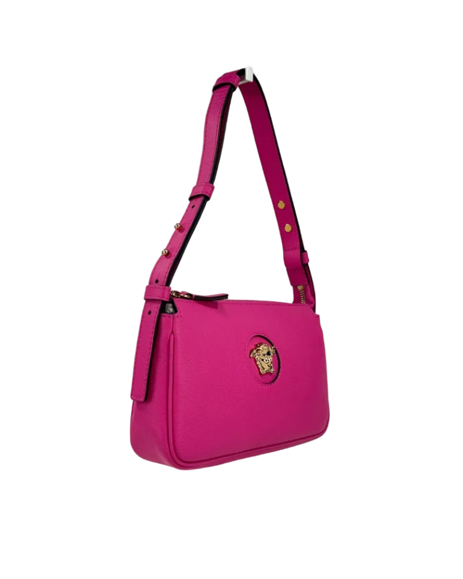 Versace – La Medusa Leather Shoulder Bag Fuchsia