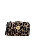 Versace – Leopard Quilted Chain Shoulder Bag Brown