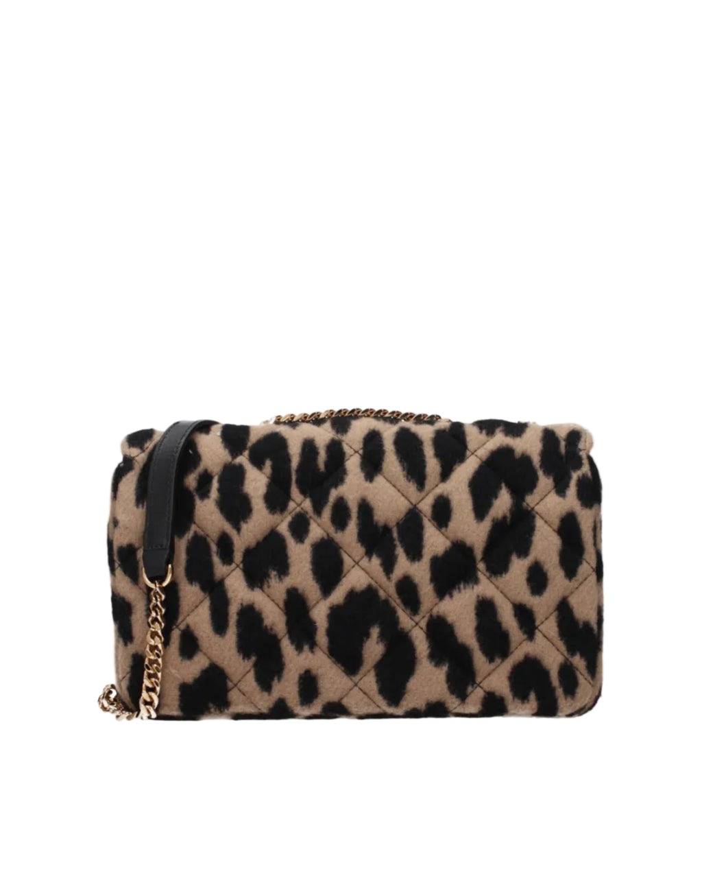 Versace – Leopard Quilted Chain Shoulder Bag Brown