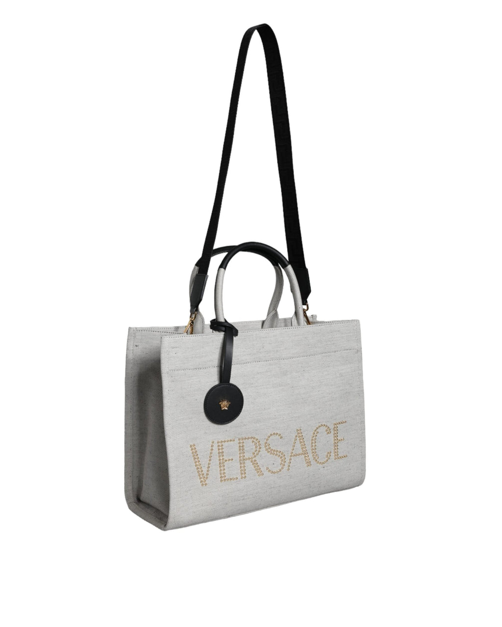 Versace – Logo Canvas Tote Bag White