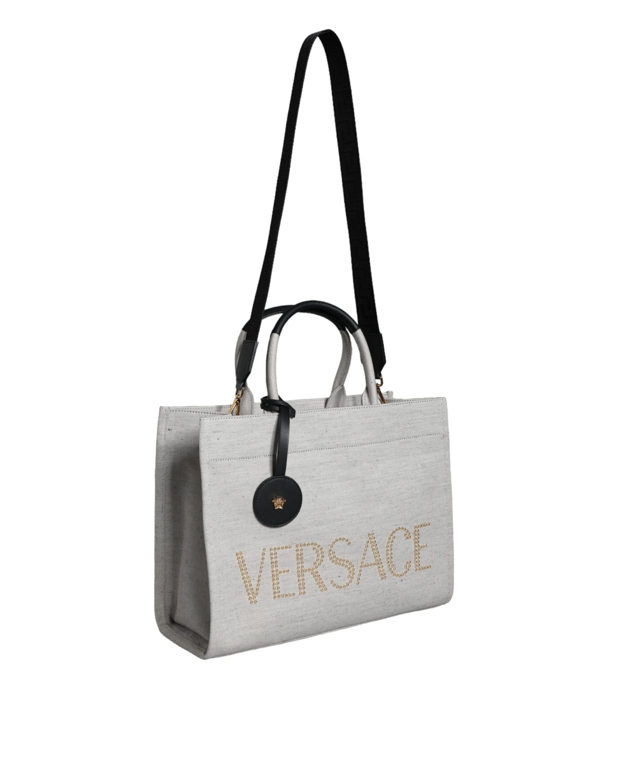 Versace – Logo Canvas Tote Bag White